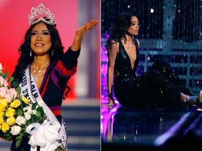 Almotamar Net - A 20-year-old dancer from Japan was crowned Miss Universe 2007 on Monday night, marking only the second time her country has won the world beauty title. 
Dressed in a black, red and purple Japanese-style gown, Riyo Mori nervously grabbed the hands of first runner-up, Natalia Guimaraes of Brazil, just before the winner was announced. Then she threw her hands up and covered her mouth, overcome with emotion.
