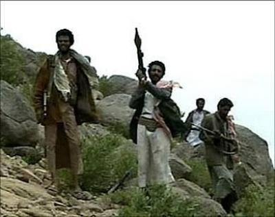 Almotamar Net - Local sources in Saada province, north of Yemen, mentioned the escape of terrorist Abdulmalik al-Houthi , accompanied by a number of the elements of terror and sabotage , from Matara area in the wake of painful strikes dealt by security and military units to hideouts of the Houthi elements of terror and destruction  in the two areas  of Matara and Dhahyan. The strikes destroyed headquarters of the leadership, weapons depots, supplies and fuels in addition to destruction of workshops for making landmines and explosives. 