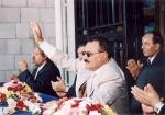 Almotamar Net - AMRAN- Citezens of Khamer district, Amran governorate, congregated this morning  to receive the General Peoples Congress (GPC) s presidential candidate, Ali Abdullah Saleh, while he was heading for Saada governorate where he launches GPC electoral campaigns both for presidential and local elections. 