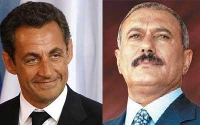 Almotamar Net - President Ali Abdullah Saleh arrived on Sunday in France in a state visit in response to an invitation by the French President Nicolas Sarkozy. 