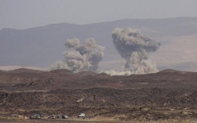 Almotamar Net - Saudi aggression war jets launched four strikes on Serwah district of Marib province overnight, an official said on Monday. 

The aggression strikes targeted al-Hajlan area in the same district, causing large destruction in citizens` properties, the official said. 
