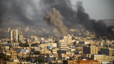 Almotamar Net - Saudi fighter jets waged two raids on Sanaa province overnight, an official said on Sunday.

The warplanes hit garden September 21 in Muin district, causing heavy damage to houses and properties of citizens, the official added.
